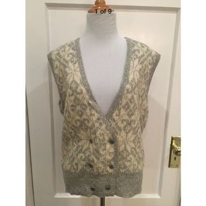 PRINGLE of Scotland Holiday Snowflake Wool Vest